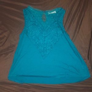 Wallflower teal blouse
